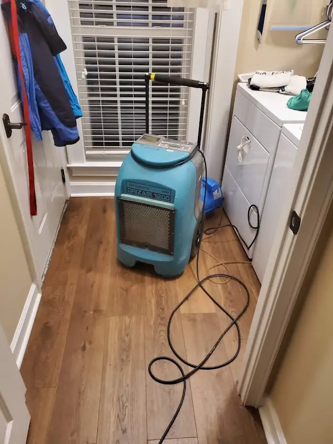 Commercial dehumidifier deployed for Flood Damage Cleanup in Lake Hallie