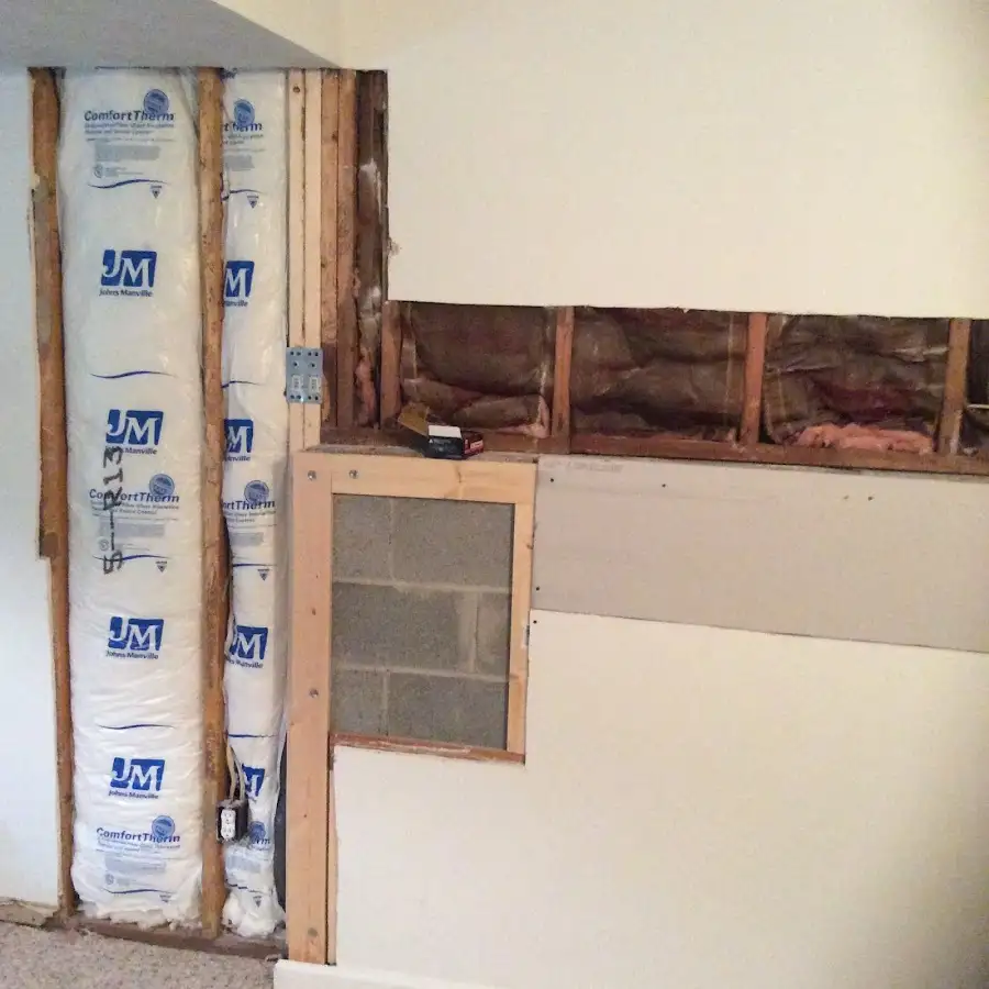 Wall insulation replacement during Contents Cleaning & Restoration in Lake Hallie